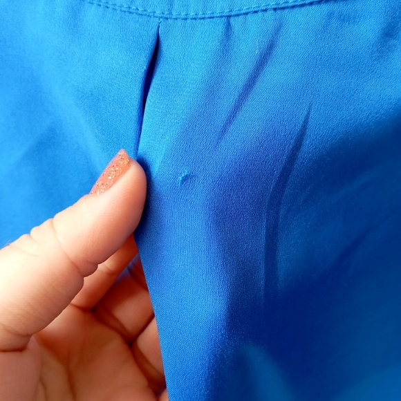 French Cobalt Neon Blue Frill Dress/ Long Top - Picture 14 of 14